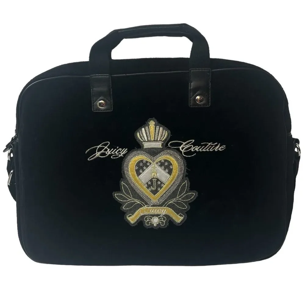 Juicy Couture Laptop Case Black & Gold